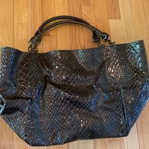 Big Buddha Bags pleather python bag